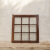 Folha de janela de madeira com vidro quadriculado - 107x102cm