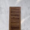 Folha de janela de madeira com veneziana restaurada - 59x134cm