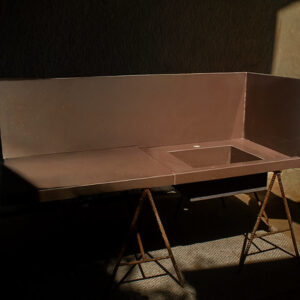 Conjunto de bancada com cuba esculpida - 182,5 x 71 x 22 cm