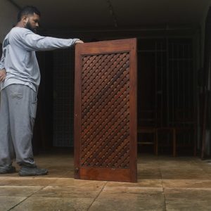 Folha de janela com treliça - 58 x 122  cm - Othon Palace Hotel